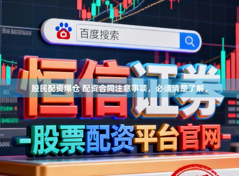 股民配资爆仓 配资合同注意事项，必须清楚了解。